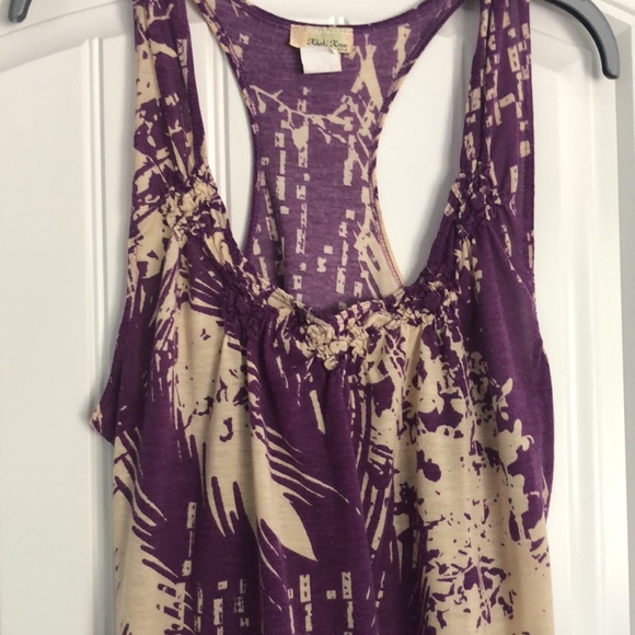 Halter Purple and Cream Dress - Picture 2 of 4
